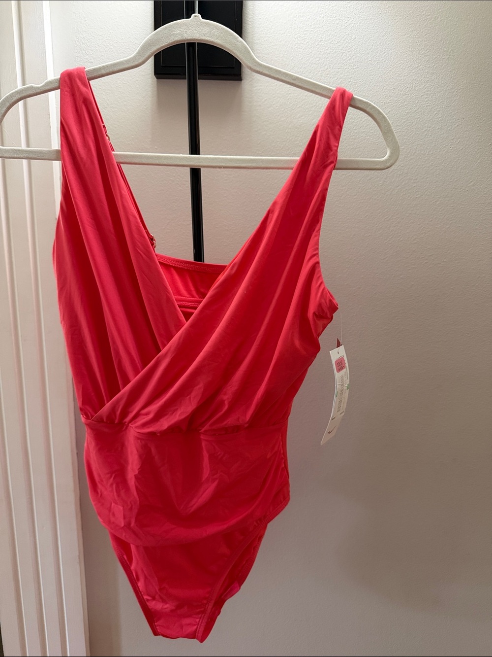 Jantzen Coral Red One-Piece Swimsuit size 8 BNWT